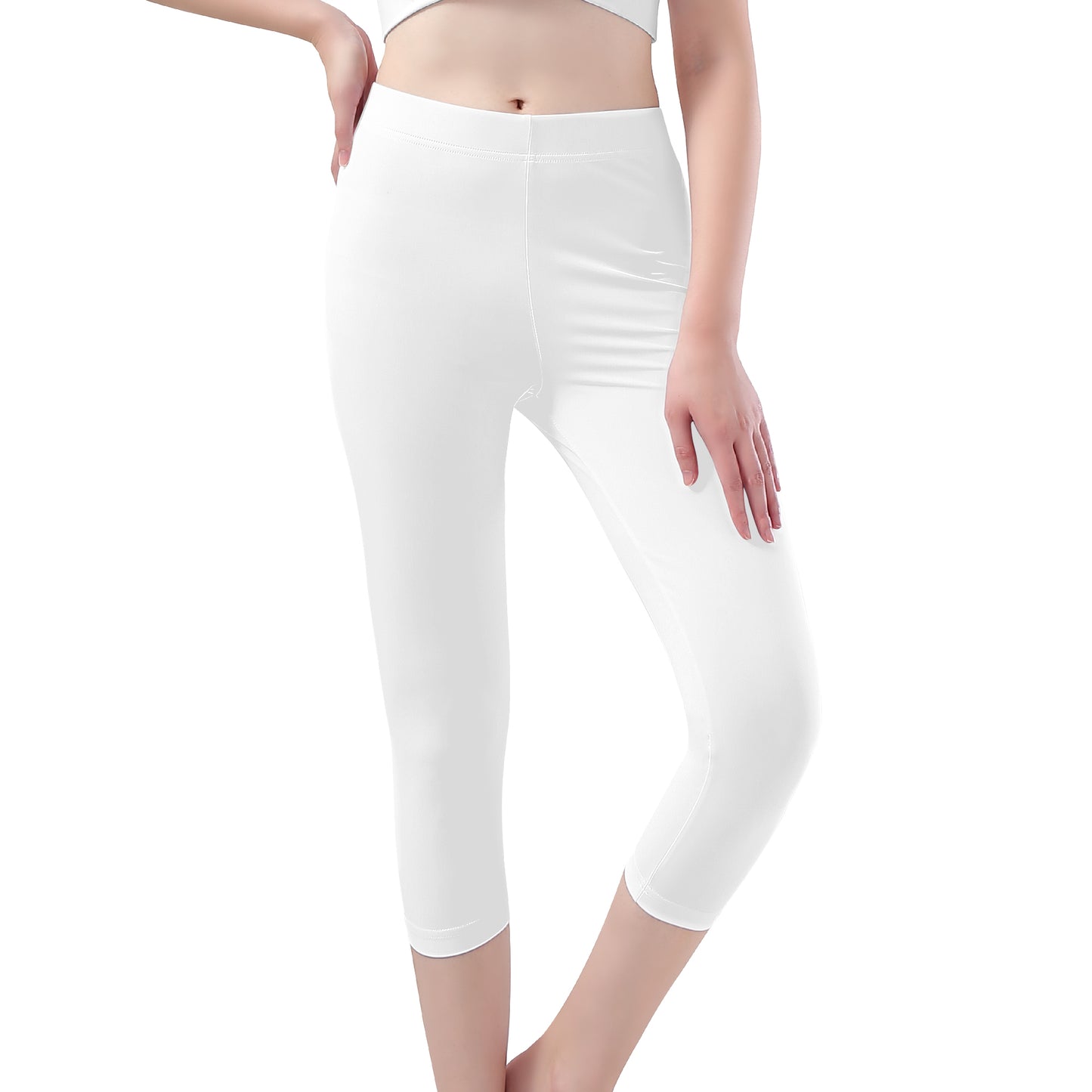 All-Over Print Capri Yoga Leggings