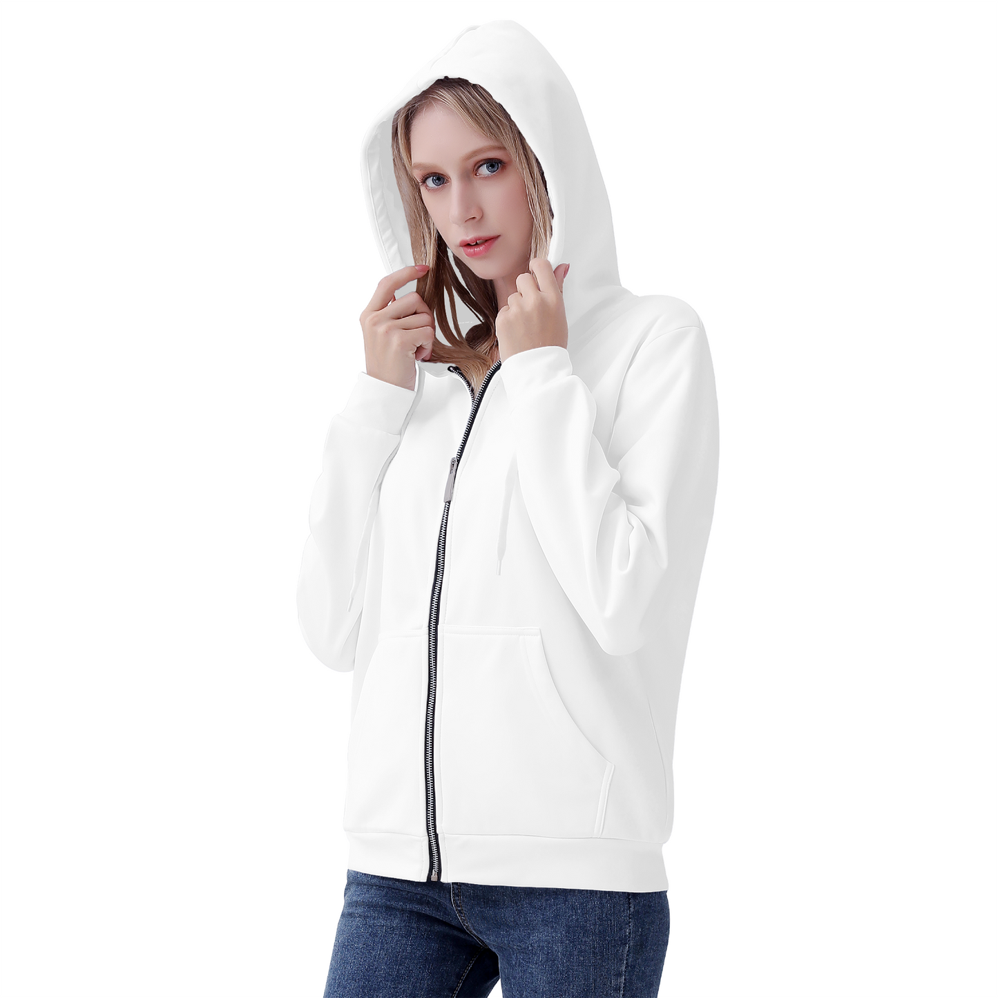 Women's All Over Print Zip Hoodie
