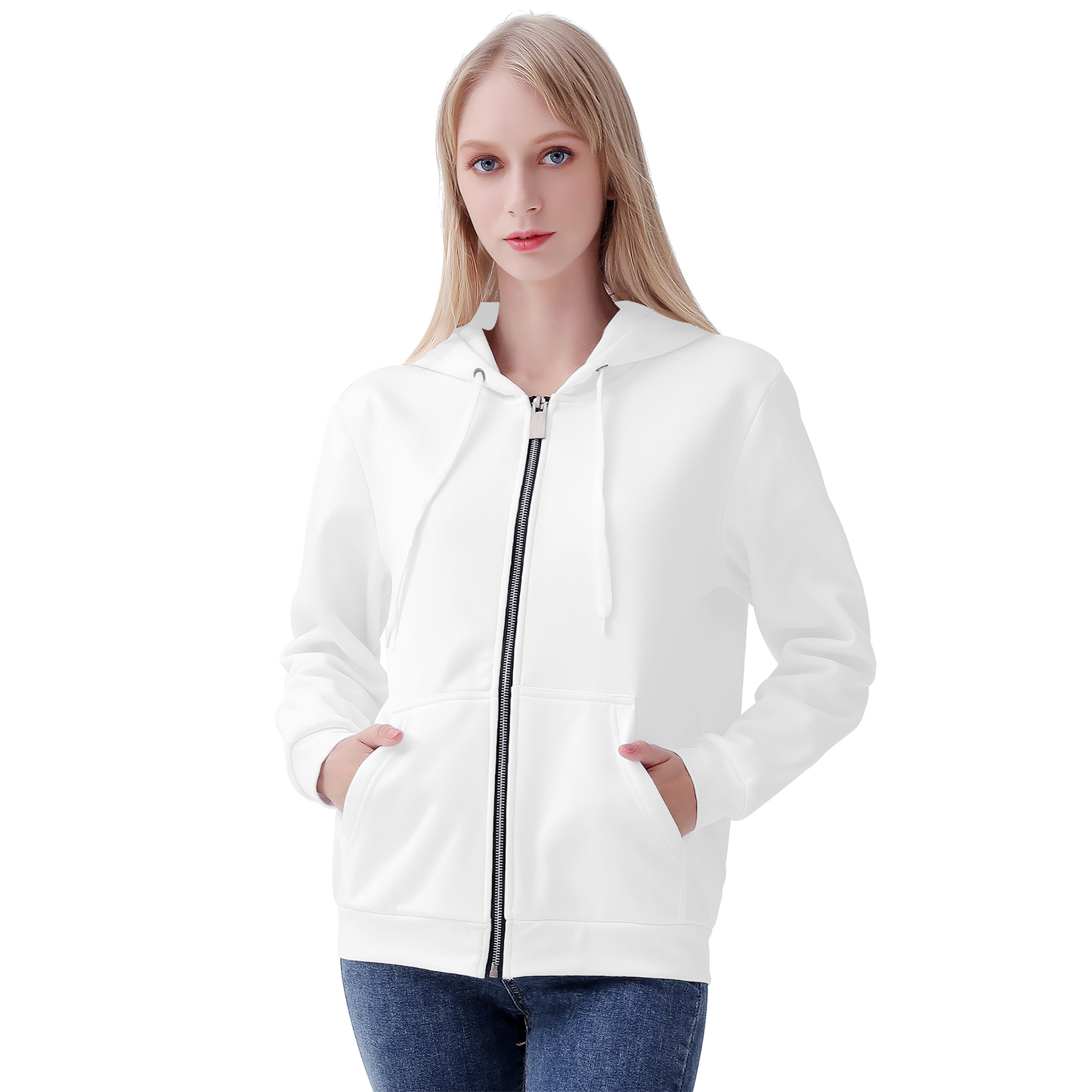 Women's All Over Print Zip Hoodie