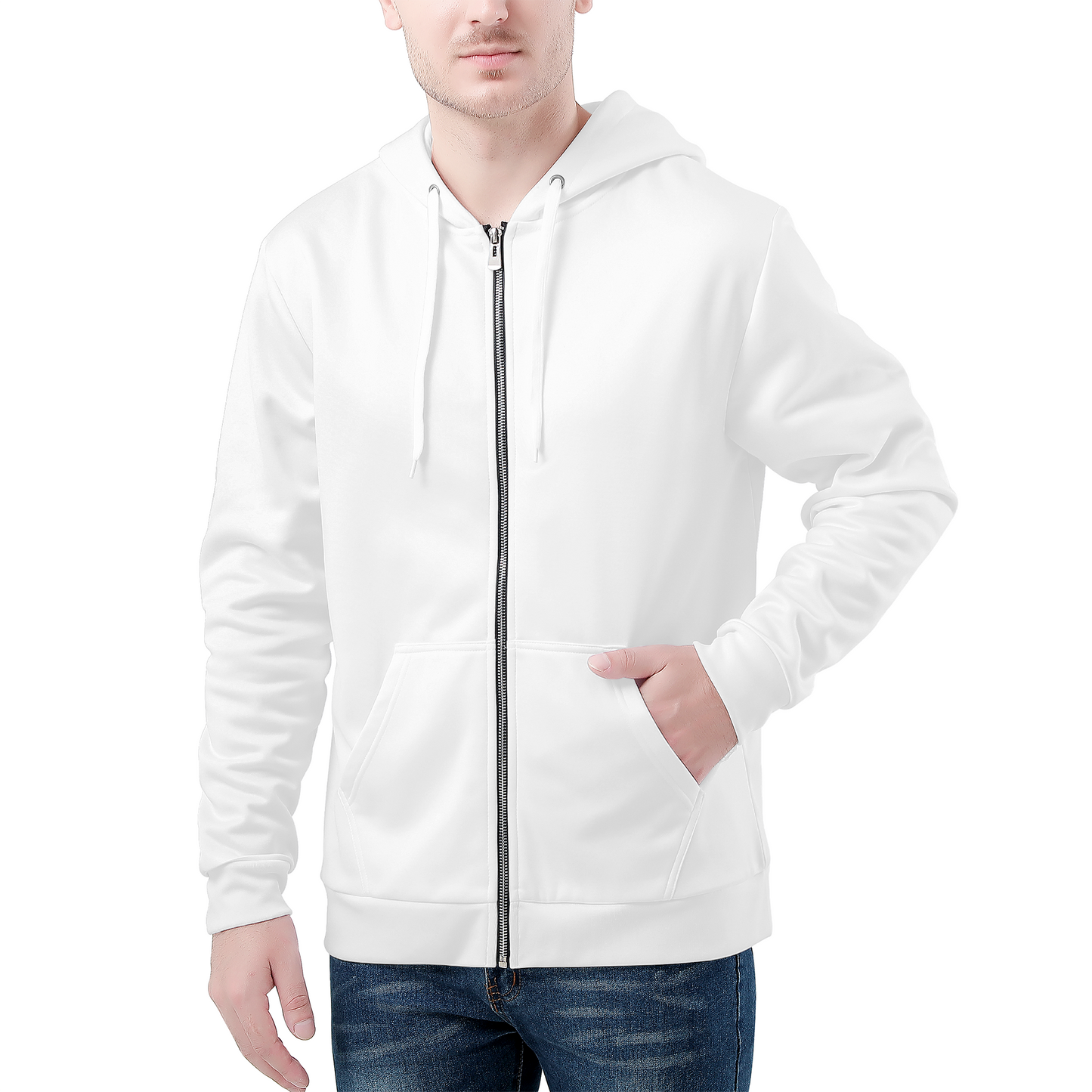 Men's All Over Print Zip Hoodie