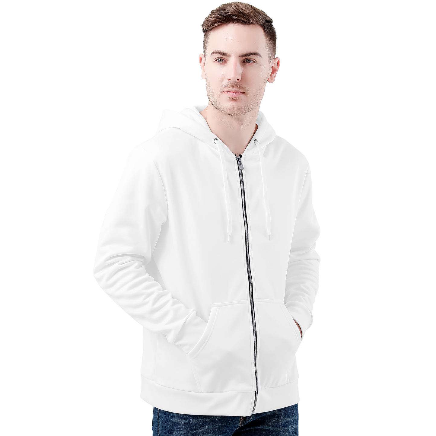 Men's All Over Print Zip Hoodie