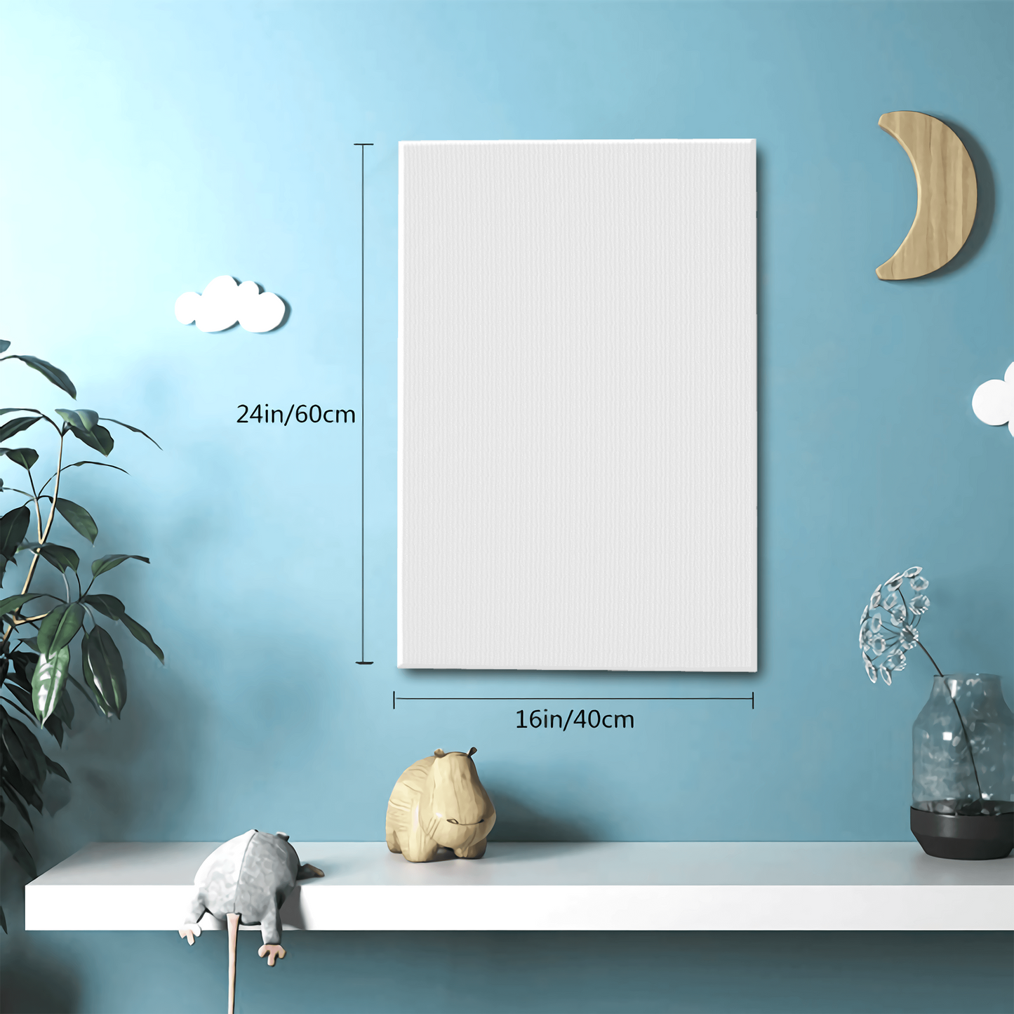 Canvas with Mounting Brackets 16x24in (vertical)