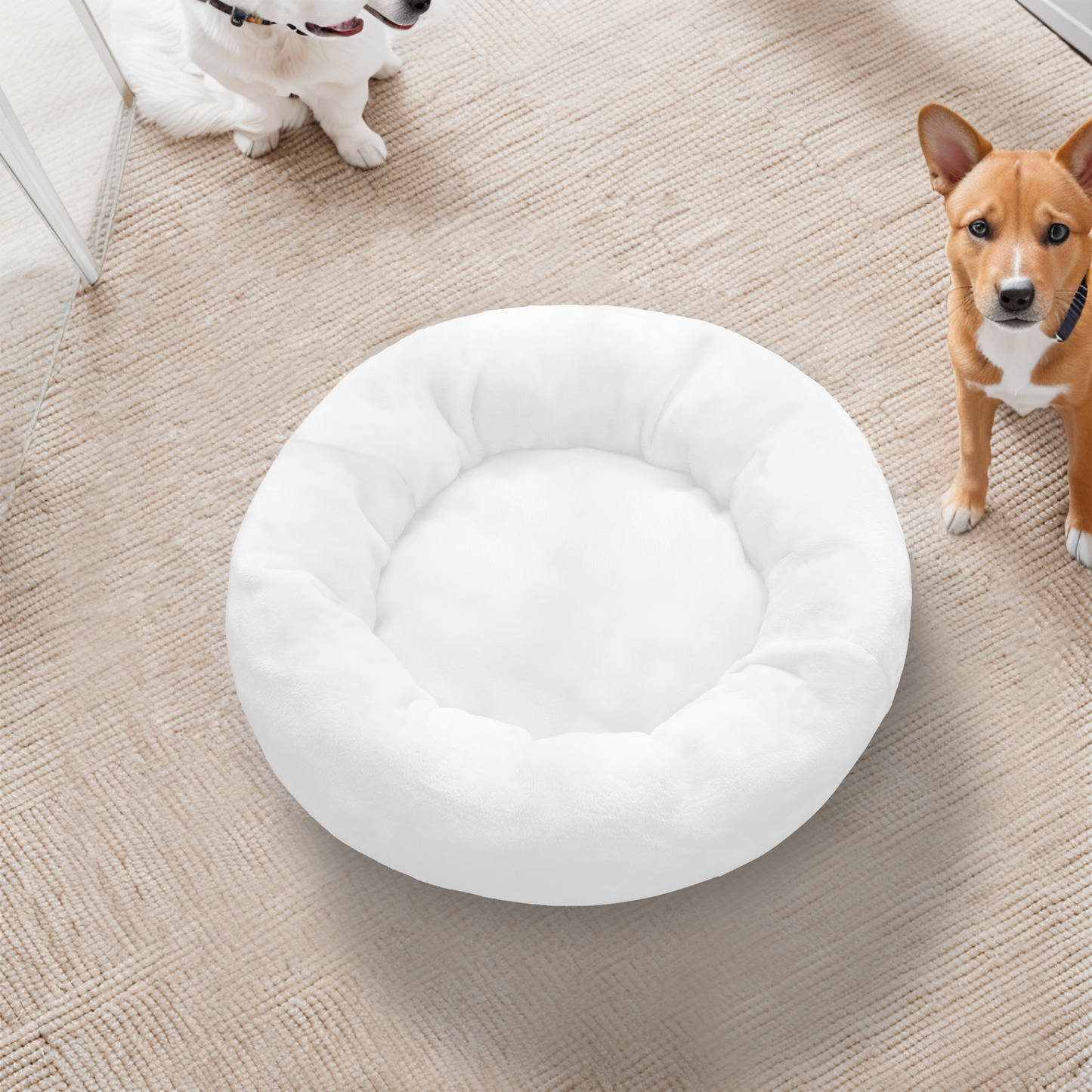 Flannel Round Pet Bed (19X19in)