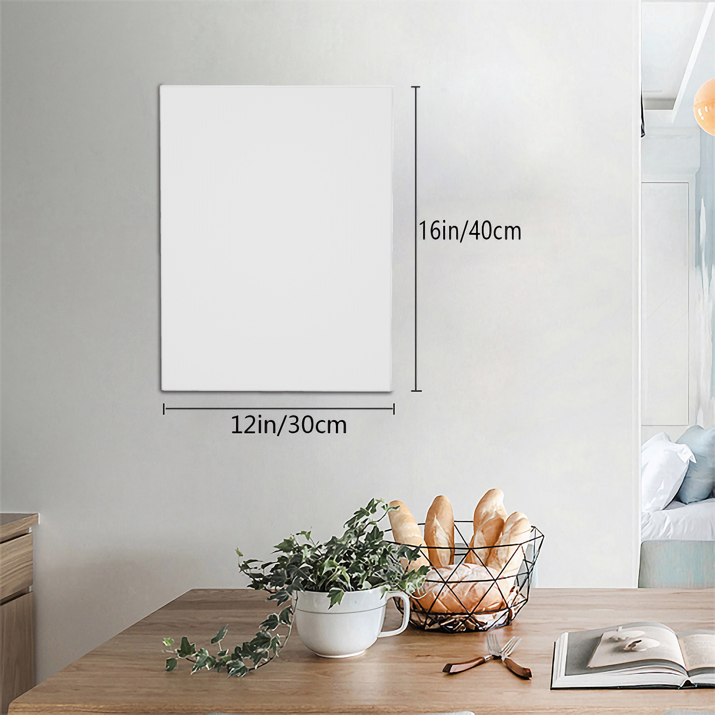 Canvas with Mounting Brackets 12x16in (vertical)
