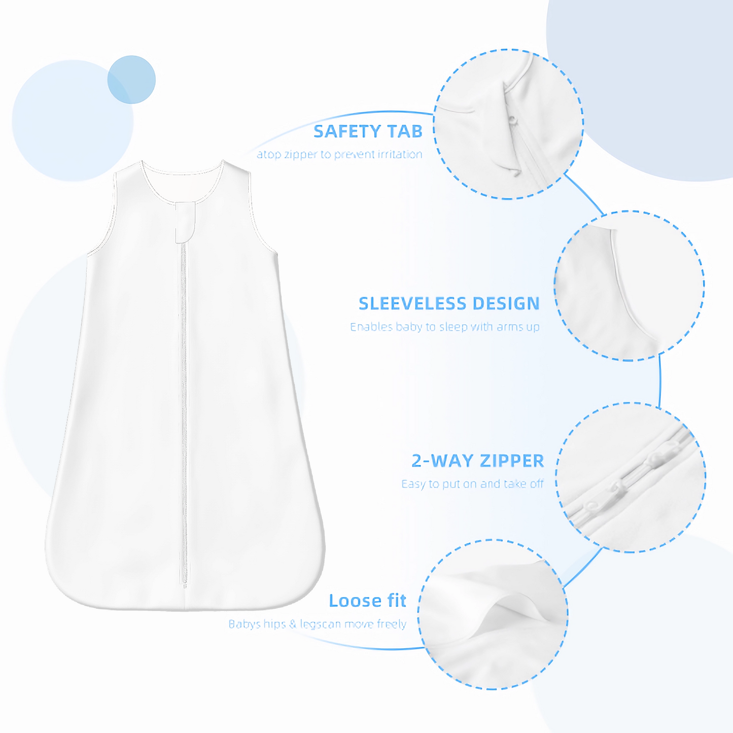 Baby Breathable Sleeveless Sleeping Bag