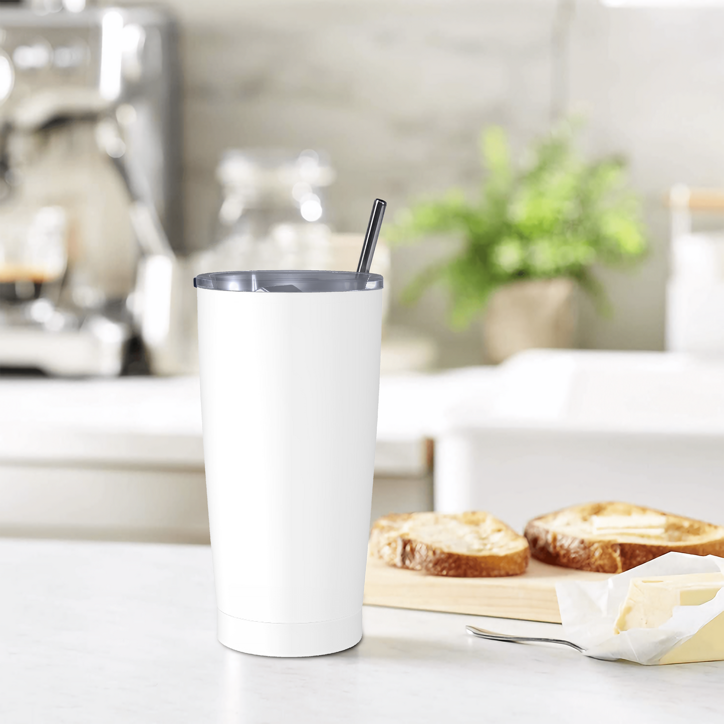 Stainless Steel Straw Lid Cup