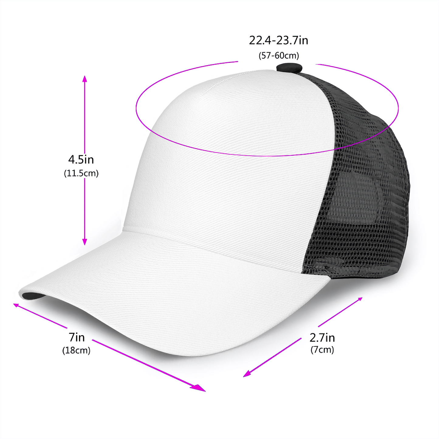 Curved Brim Mesh Baseball Cap