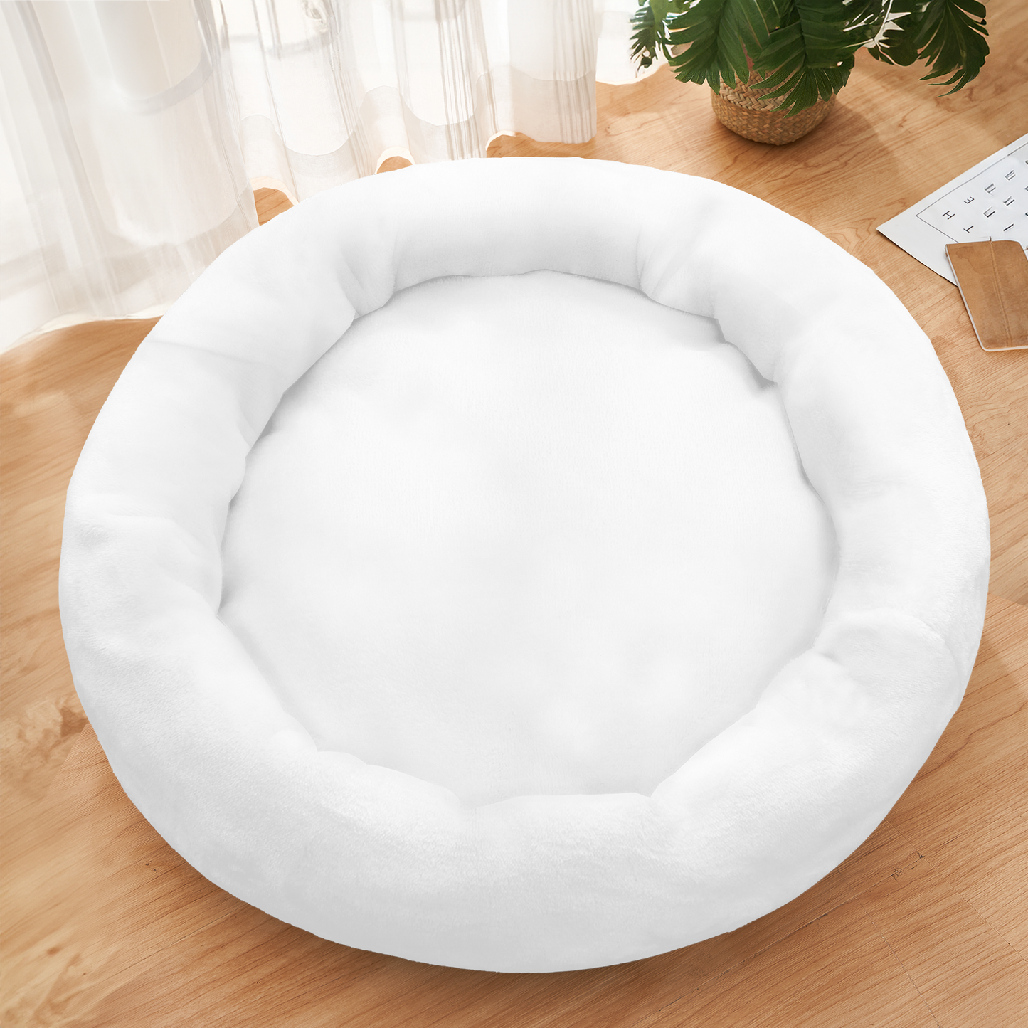 Flannel Round Pet Bed (39X39in)