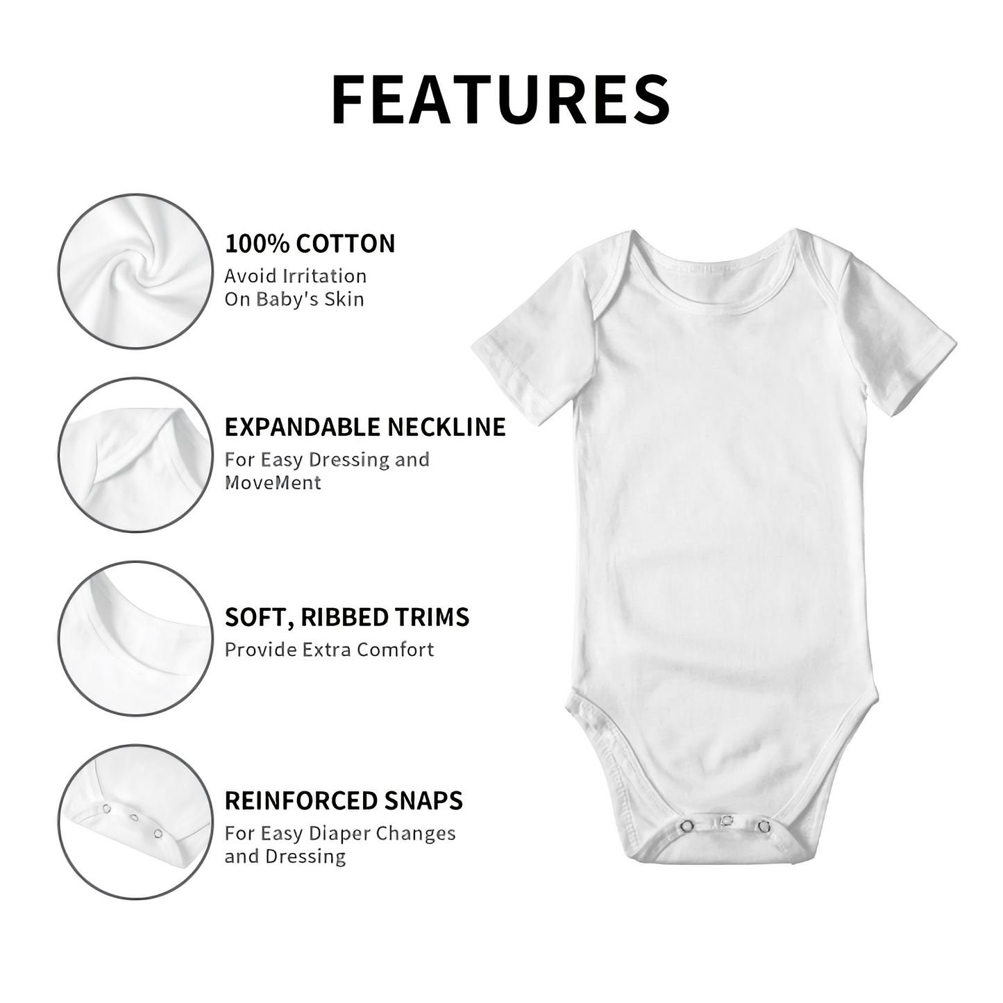 Multicolor Baby Onesies
