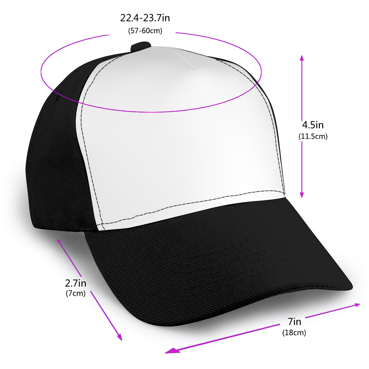 Stitching Curved Brim Baseball Cap