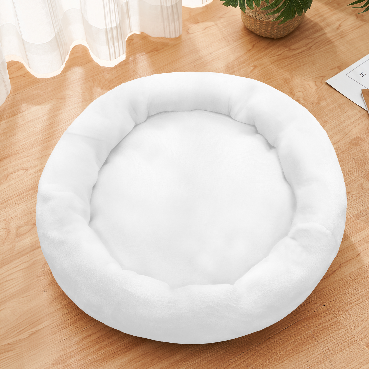 Flannel Round Pet Bed (31X31in)